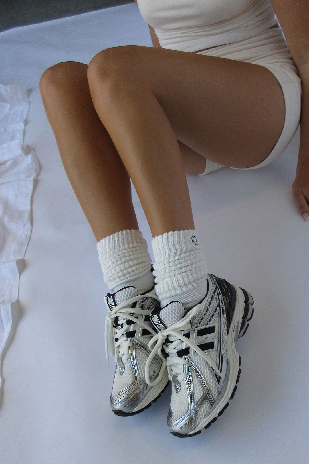 Slouchy Socks | White