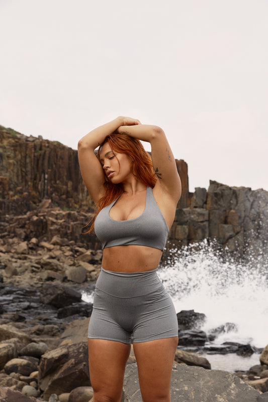 Halter Bra | Charcoal