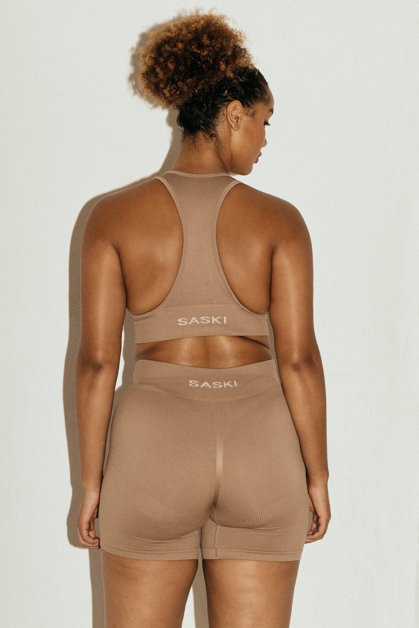 Seamless High Neck Top | Fawn