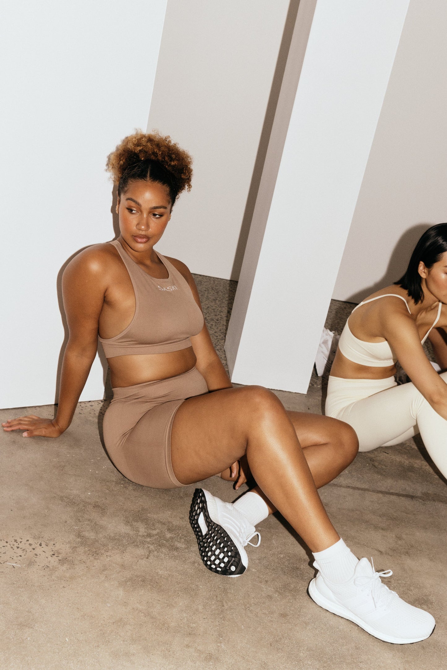Seamless High Neck Top | Fawn