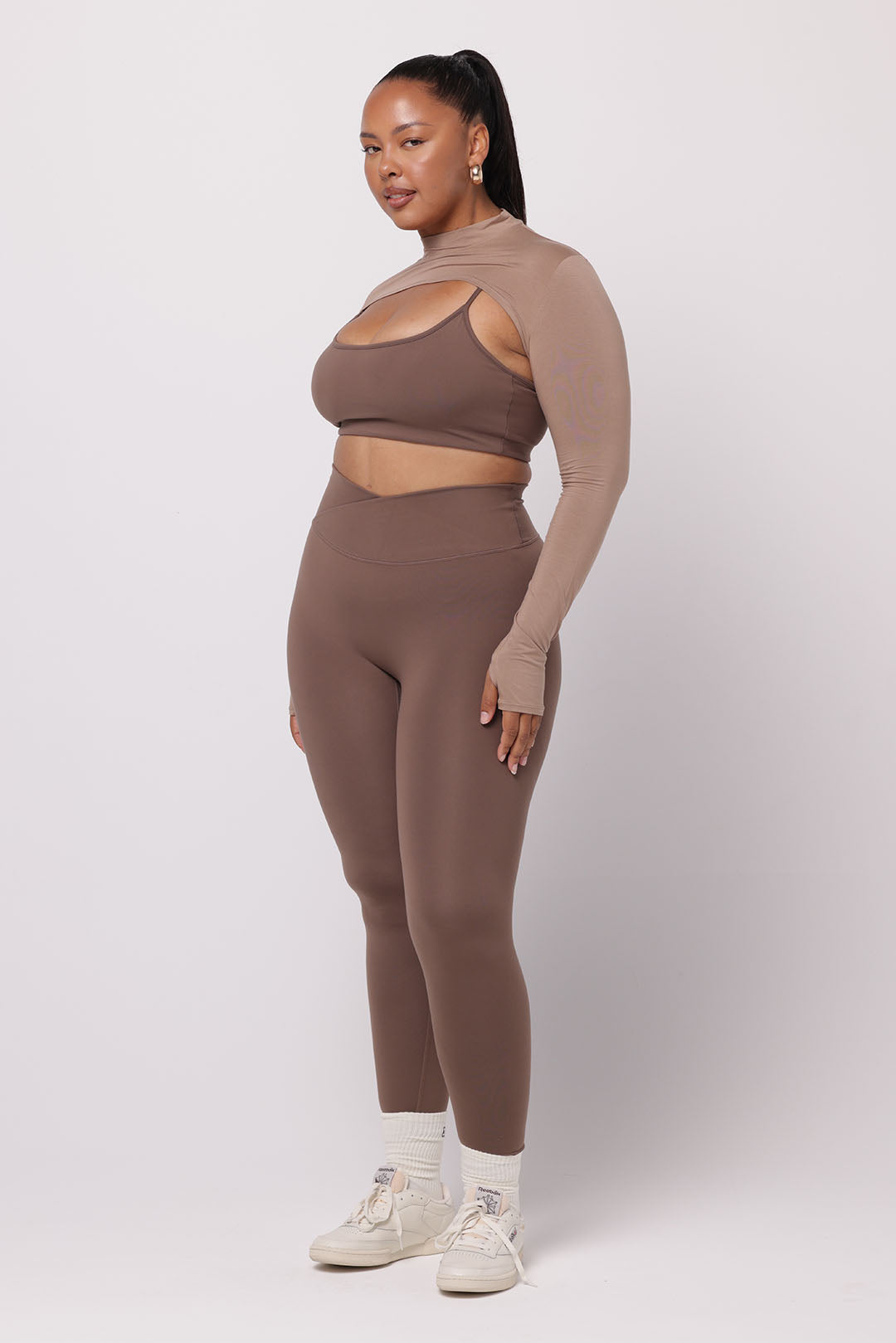 High Neck Shrug | Coffee Bean