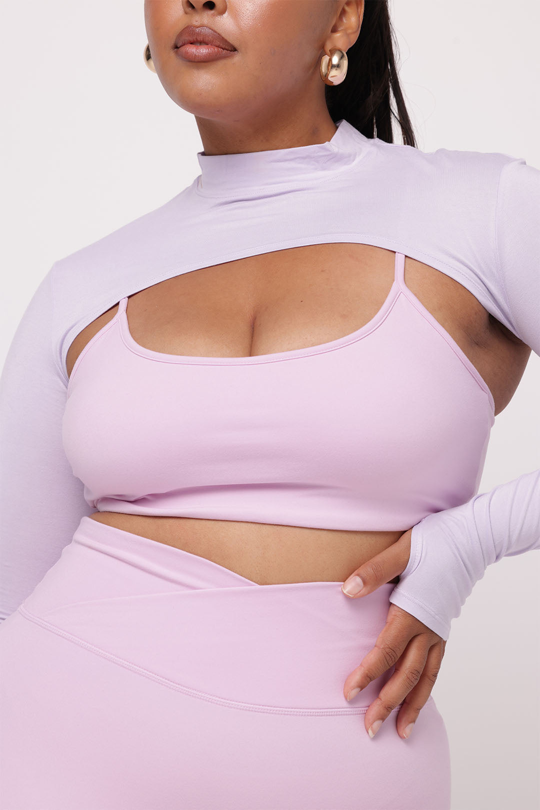 High Neck Shrug | Lilac