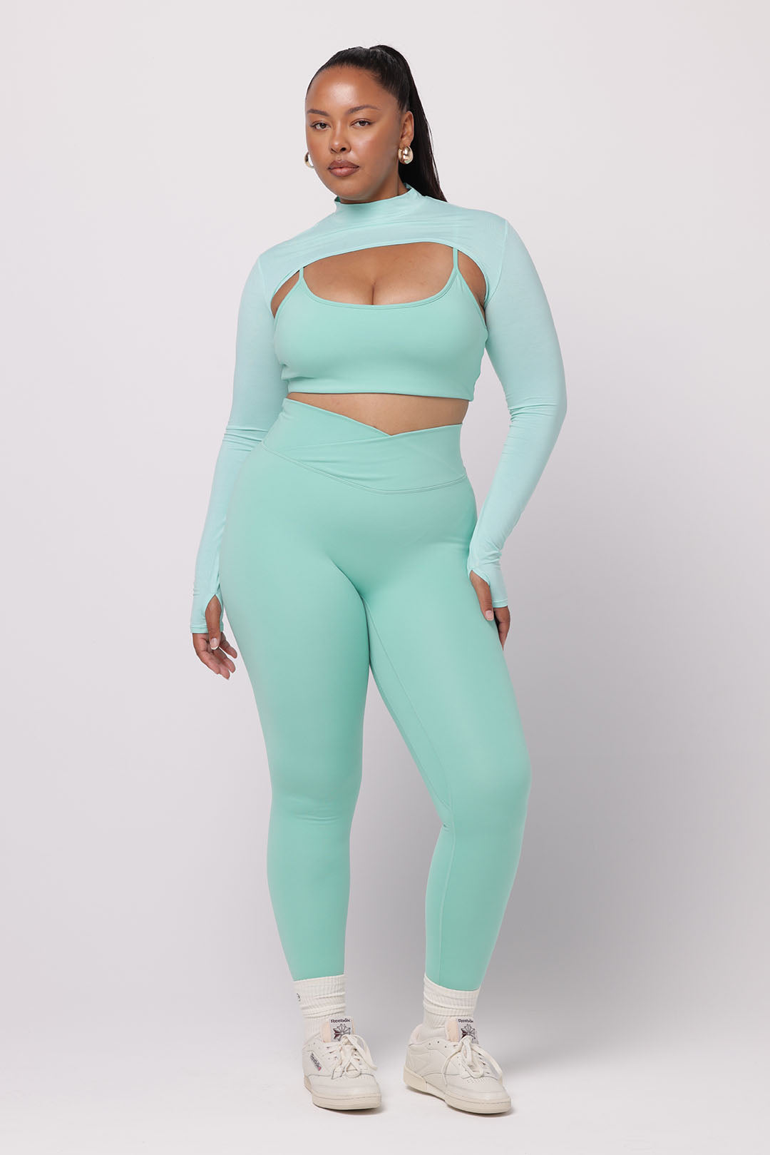 High Neck Shrug | Aquamarine