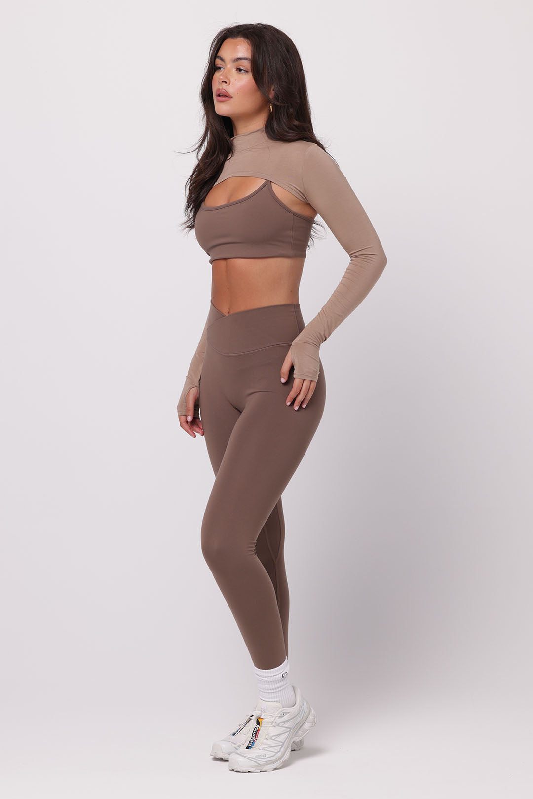 High Neck Shrug | Coffee Bean