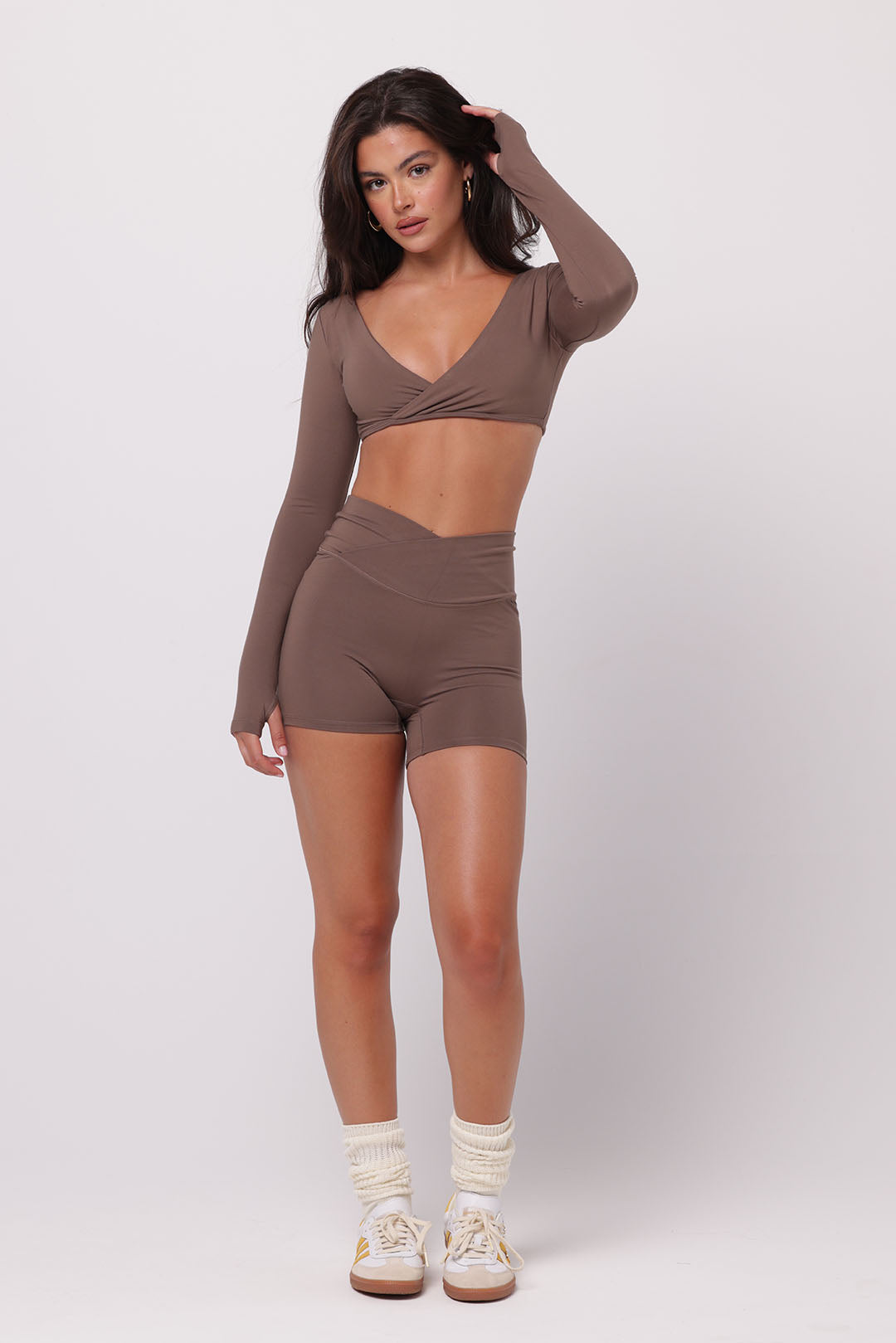 V Waist Shorts  Coffee Bean – SASKI