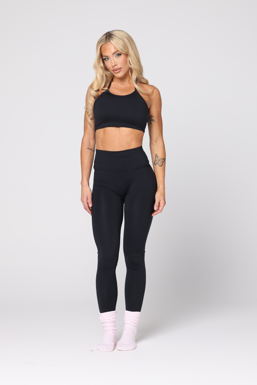 Tie Halter Crop | Black