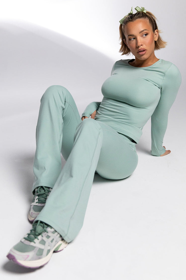 Fold Over Yoga Pants | Sea Moss